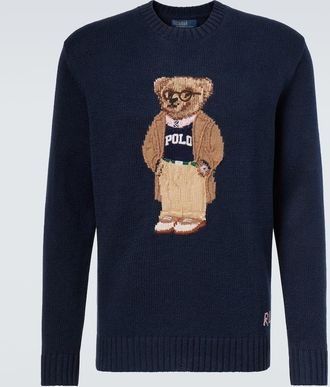 Polo Ralph Lauren Pullover Polo Bear in lino e cotone