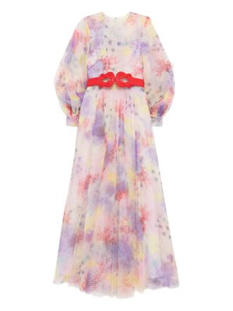 Saiid Kobeisy Floral Printed Long Dress
