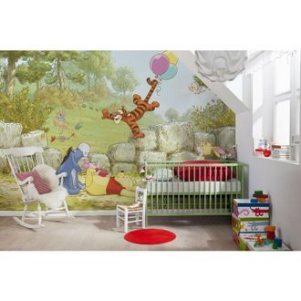 Komar Komar Carta da parati Disney Winnie Pooh con palloncini in vinile, multicolore, 368 x 0,2 x 254 cm