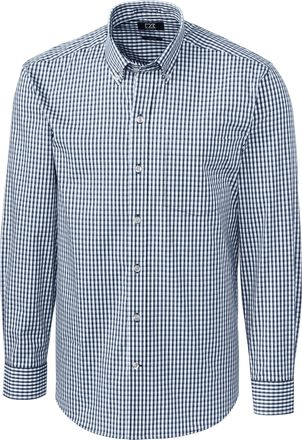 Cutter & Buck Easy Care Stretch Gingham Mens Long Sleeve Dress Shirt