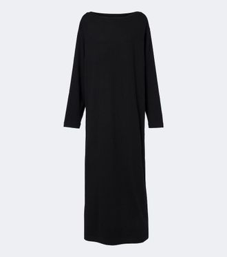 Extreme Cashmere N&deg;503 Pillar cotton and cashmere maxi dress
