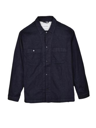 Replay Blue Stretch Cotton Slim Fit Shirt