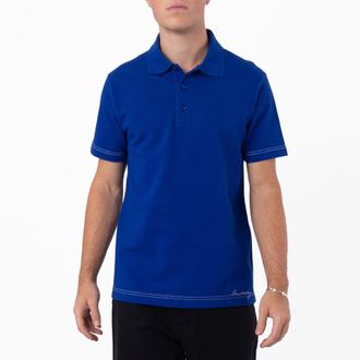 Burberry Logo Embroidered Cotton Polo Shirt, Size Small
