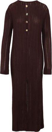 Baobab Gebreide Maxi Jurk - Dames - Kleedjes - Bruin - M - Kleedjes