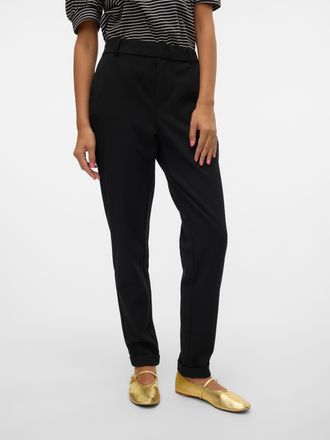 Vero Moda Anzughose VERO MODA VMKAYA MW LOOSE SOLID PANT, Damen, Gr. XXL (44), L&auml;nge 32, schwarz, Web, Obermaterial: 62% Polyester, 33% Viskose, 5% Elasthan, un