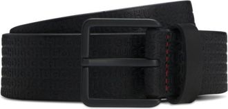 HUGO BOSS Leather belt with embossed logos
