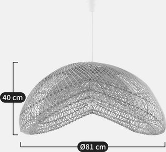 La Redoute Interieurs Hanglamp in rotan &Oslash;81 cm, Kirana