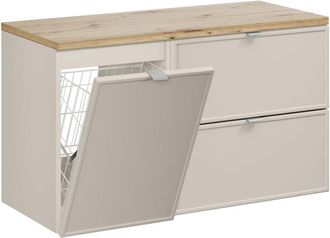 Petits Meubles Mueble bajo lavabo cesto de ropa estratificado 100.6cm