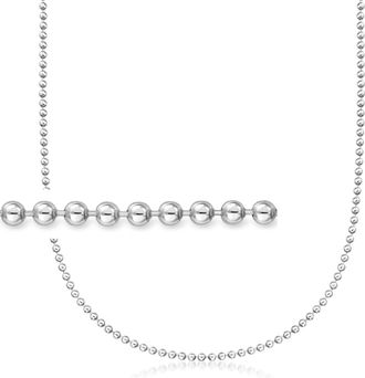 Ross-Simons Italian 2.5mm Sterling Silver Bead-Chain Necklace