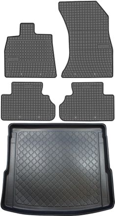 OEM Audi Q5 Ii Suv Desde Enero De 2017. Juego De Alfombrillas De Goma Para Coche + Alfombrilla Para Maletero