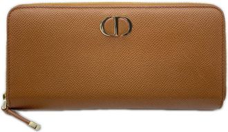 Dior Brown Leather Long Wallet (Bi-Fold) (Pre-Owned)