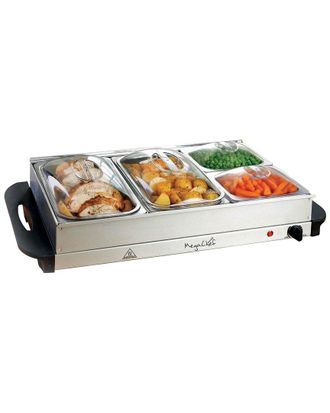 MegaChef Buffet Server & Food Warmer With Removable Sectional Trays