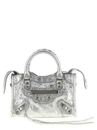 Balenciaga Silver Le City Nano Satchel