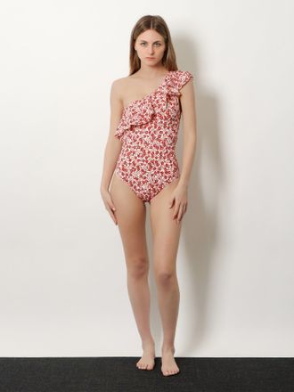 Isabel Marant Womens One-Piece Swimsuit Sicilya Red Polyamide Swimwear Sea Clothing
