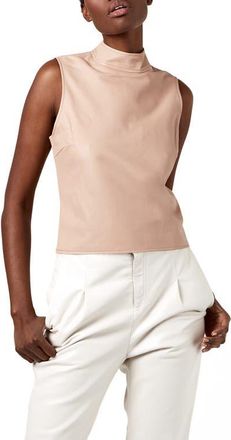AS by DF Crawford Recycled Leather Top in Parisian Rose at Nordstrom, Size X-Small