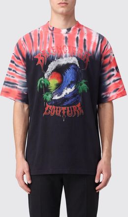 Balenciaga T-shirt in cotone con stampa grafica e spalle cadute