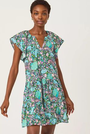 Lilly Pulitzer Norella Flutter Sleeve Linen Dress