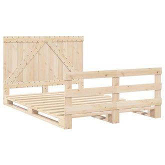 Berkfield Home Beautiful Bed Frame without Mattress with Headboard 140x200 cm So in Light Brown