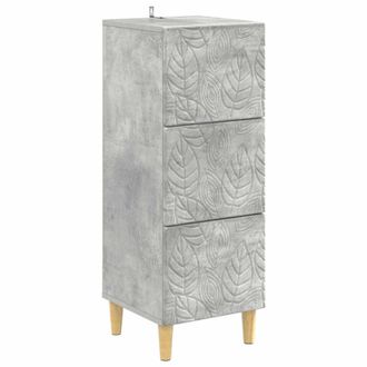 vidaXL Cajonera Gris Hormig&oacute;n 33 X 34,5 X 90 Cm Madera De Ingenier&iacute;a Vidaxl