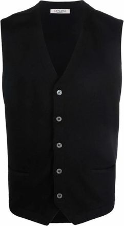 La Fileria Gilet - Heren - Bodywarmers - Zwart - 3XL - Wol - Jassen