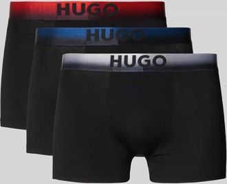 HUGO BOSS Slim Fit Trunks aus Modal-Mix im 3er-Pack Modell SPRAY in Black, Gr&ouml;&szlig;e XXL