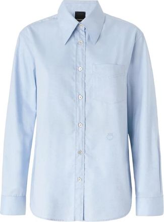 Pinko Corea Shirt - Dames - Overhemden - Blauw - M - Katoen - Overhemden