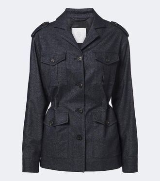 Eleventy Wool, cotton, and cashmere jacket