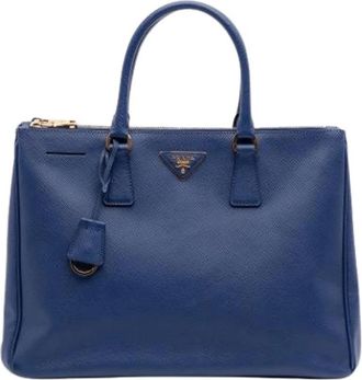 Prada Pre-owned Handbags, female, Blue, Size: ONE SIZE Pre-owned Vintage Leather Handbag
