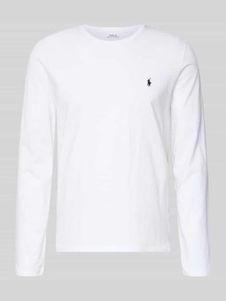 Ralph Lauren Longsleeve aus Baumwolle mit Label-Stitching in Weiss, Größe XXL