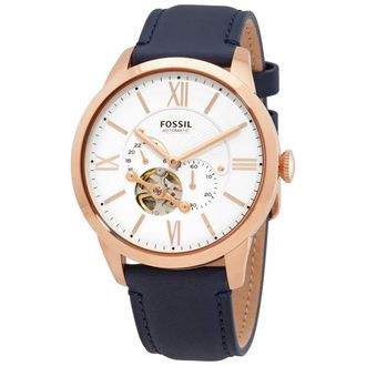Fossil Townsman Auto Chronograph Automatic White Dial Mens Watch ME3171