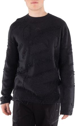 A-Cold-Wall* Mens Black Woolen Frontage Jumper, Size Medium