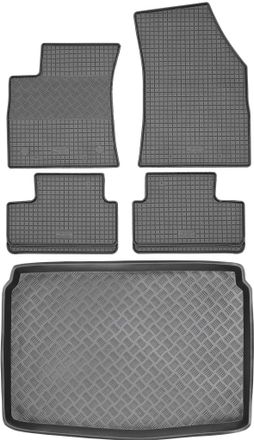 OEM Renault Megane Iv Hatchback A Partir De 2016 Set - Alfombrillas De Goma Para Coche + Alfombrilla Para Maletero