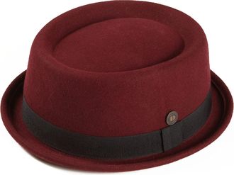 Dasmarca Jack Smoke Wool Felt Winter Porkpie Hat M