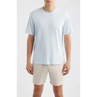 Nordstrom Slub Cotton Crewneck T-Shirt in Blue Diamond at Nordstrom, Size Xxx-Large
