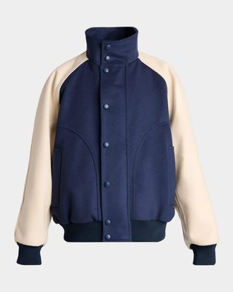 Balmain Men & apos;s Embroidered Vintage Logo Bomber Jacket