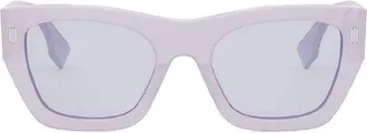 Fendi FE40100I81Y Square Full Rim Sunglasses - Purple
