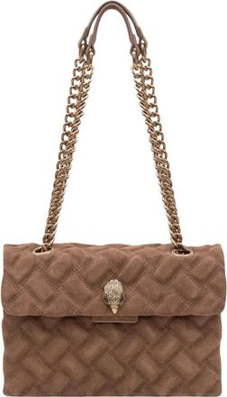 Kurt Geiger Leren Kensington Tas - Dames - Schoudertassen - Bruin - ONE Size - Su&egrave;de - Tassen