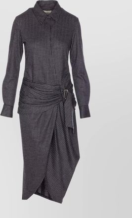Isabel Marant wrap dress with belted waist and stripes
