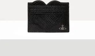Vivienne Westwood Heart Card Holder Python-effect Emboss Black One Size Women