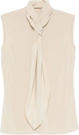 Alberta Ferretti Rekbare Top - Dames - Tops zonder mouwen - Beige - L - Tops
