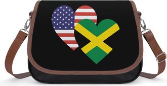 Generic Jamaica US Flag Womens Crossbody Bag Fashion Shoulder Handbags Message Tote Bag with Adjustable Strap