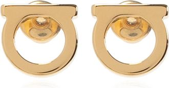 Ferragamo Gancini Stud Oorbellen - Dames - Oorbellen - Geel - ONE Size - Accessoires