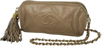 Chanel Pre-owned Cross Body Bags, female, Beige, Size: ONE SIZE Pre-owned Matelasse Shoulder bag