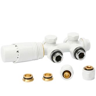 OEM Multibloque Con Termostato Para Radiadores De Ba&ntilde;o - Conexi&oacute;n Central G 1/2 - Cabezal Termost&aacute;tico De Lat&oacute;n Ajustable - 50 Mm - M30x1-crezuo