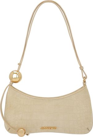 Jacquemus Black Bisou Perle Textured Cotton Shoulder Bag