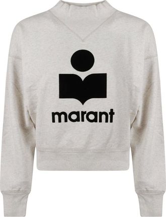 Isabel Marant Hoodies & sweatvesten, Dames, Beige, XS, Katoen, Moby Sweatshirt