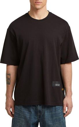G-Star Badge Boxy Organic Cotton T-Shirt in Dk Black at Nordstrom, Size X-Small