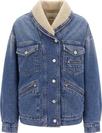 Isabel Marant Light Blue Faux Fur Lined Denim Jacket