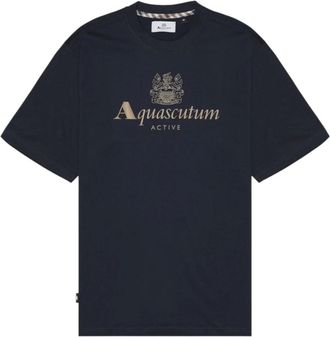 Aquascutum Heren, Tops, Blauw, Maat: 2XL