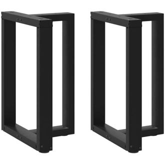 vidaXL Patas Para Mesa De Comedor En Forma De T (2 Unidades), Color Negro, 60 X 35 X (72-73) Cm, Acero Vidaxl